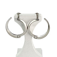 Créoles GAREL d'occasion or 750 blanc diamants