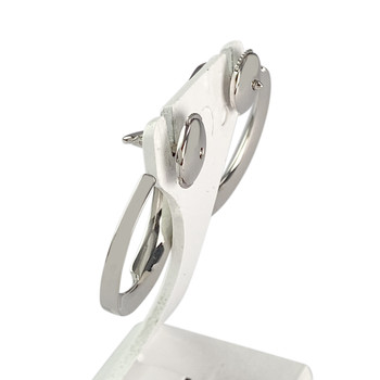 Créoles GAREL d'occasion or 750 blanc diamants