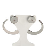 Créoles GAREL d'occasion or 750 blanc diamants - vue 3