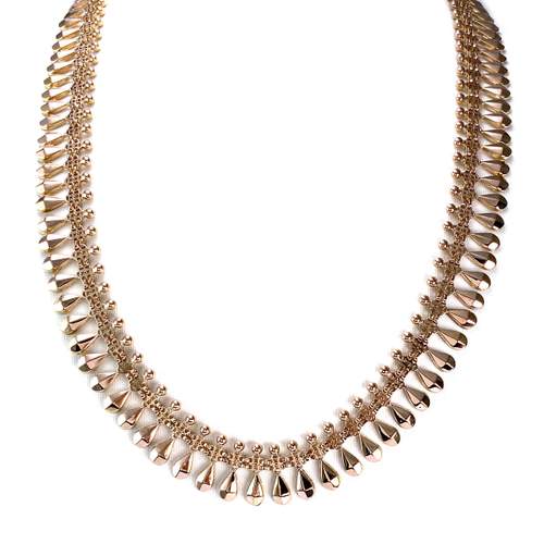 Collier d'occasion or 750 jaune maille fantaisie