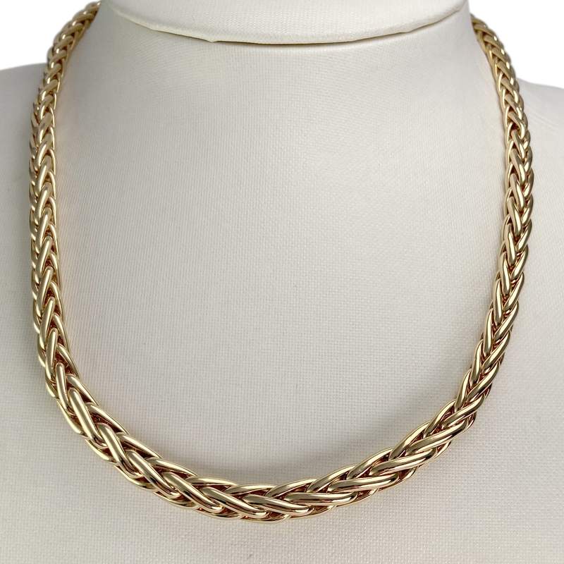 Collier d'occasion or 750 jaune maille palmier - vue 2