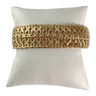 Second-hand bracelet 750 yellow gold fancy mesh