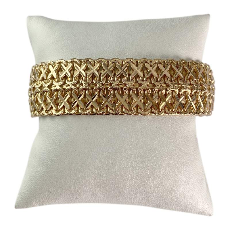 Bracelet d'occasion or 750 jaune maille fantaisie - vue 1