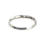 Bague d'occasion or 375 blanc diamants - vue 1