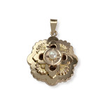 Pendentif d'occasion or 750 jaune perle de culture - vue 1