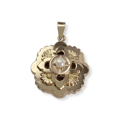 Pendentif d'occasion or 750 jaune perle de culture
