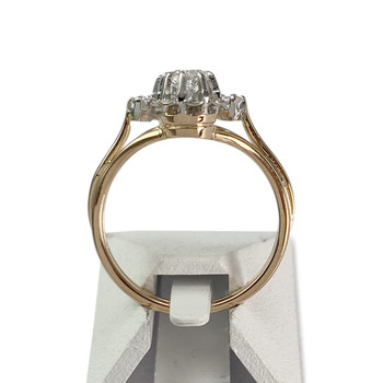 Bague d'occasion 2  ors 750  corindons synthétiques