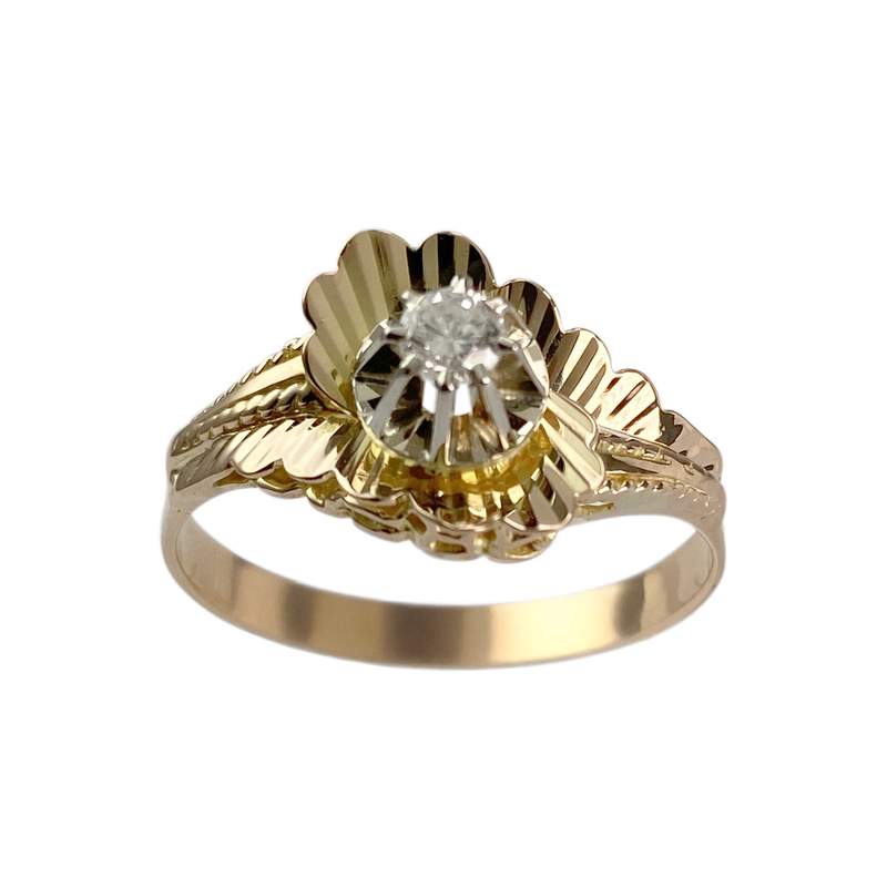 Bague d'occasion2 ors 750 diamant - vue 1