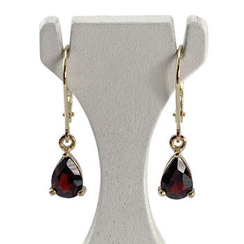 Boucles d'oreilles d'occasion or 750 jaune grenats