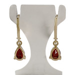 Boucles d'oreilles d'occasion or 750 jaune grenats - vue 3