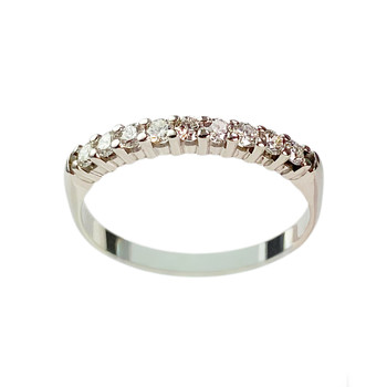 Bague d'occasion or 750 blanc diamants