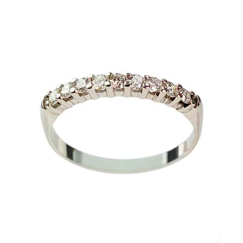 Bague d'occasion or 750 blanc diamants