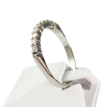 Bague d'occasion or 750 blanc diamants