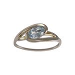 Bague d'occasion 2 ors 375 topaze sky blue - vue 1