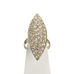 Bague d'occasion or 750 jaune zirconias - vue 1