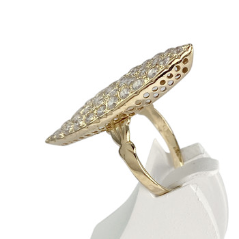 Second-hand gold ring 750 yellow zirconias