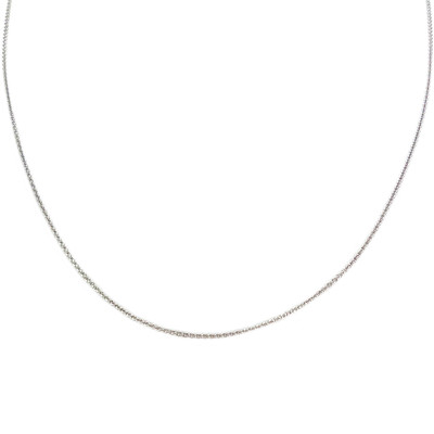 Chaîne d'occasion or 375 blanc maille forçat - vue 1