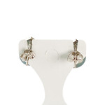 Boucles d'oreilles d'occasion or 750 blanc diamants perles de Tahiti - vue 3