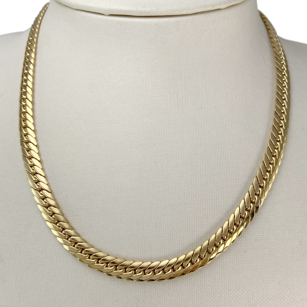 Pre-owned 750 yellow gold English chain necklace - view 2