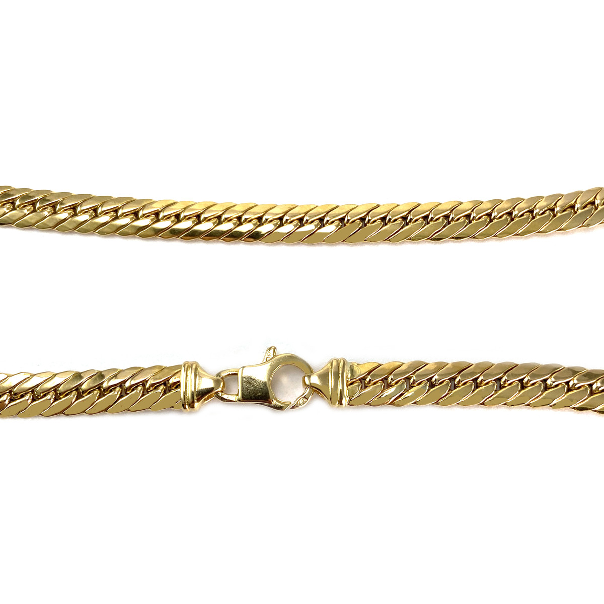 Pre-owned 750 yellow gold English chain necklace - view 3