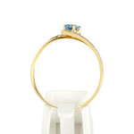 Bague d'occasion 2 ors 750 topaze traitée Swiss blue - vue 3