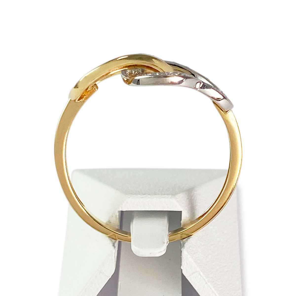 Bague d'occasion 2 ors 750 coeurs diamants - vue 3