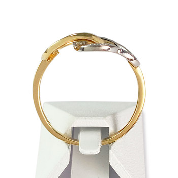 Bague d'occasion 2 ors 750 coeurs diamants