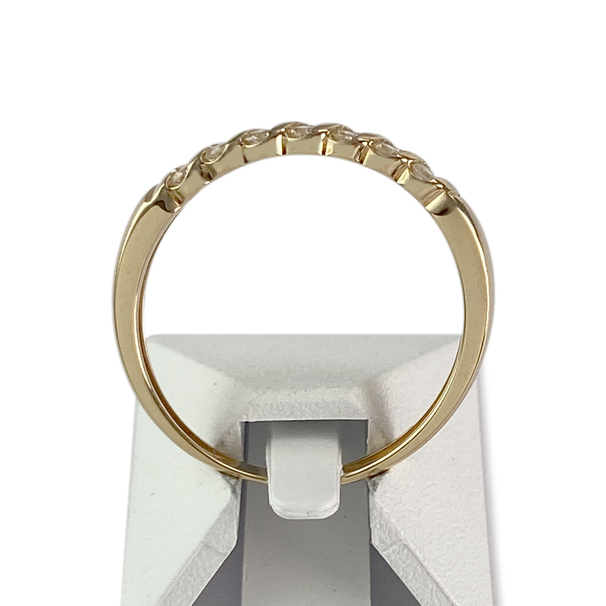 Tweedehands gouden ring 750 gele diamanten - bekijk 3