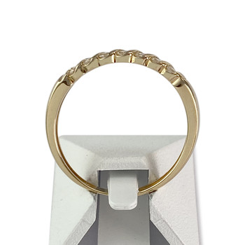 Tweedehands gouden ring 750 gele diamanten