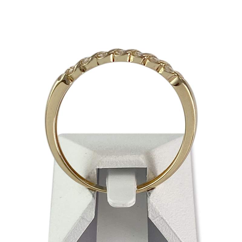 Bague d'occasion or 750 jaune diamants - vue 3