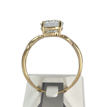 Bague d'occasion or 750 jaune aigue marine