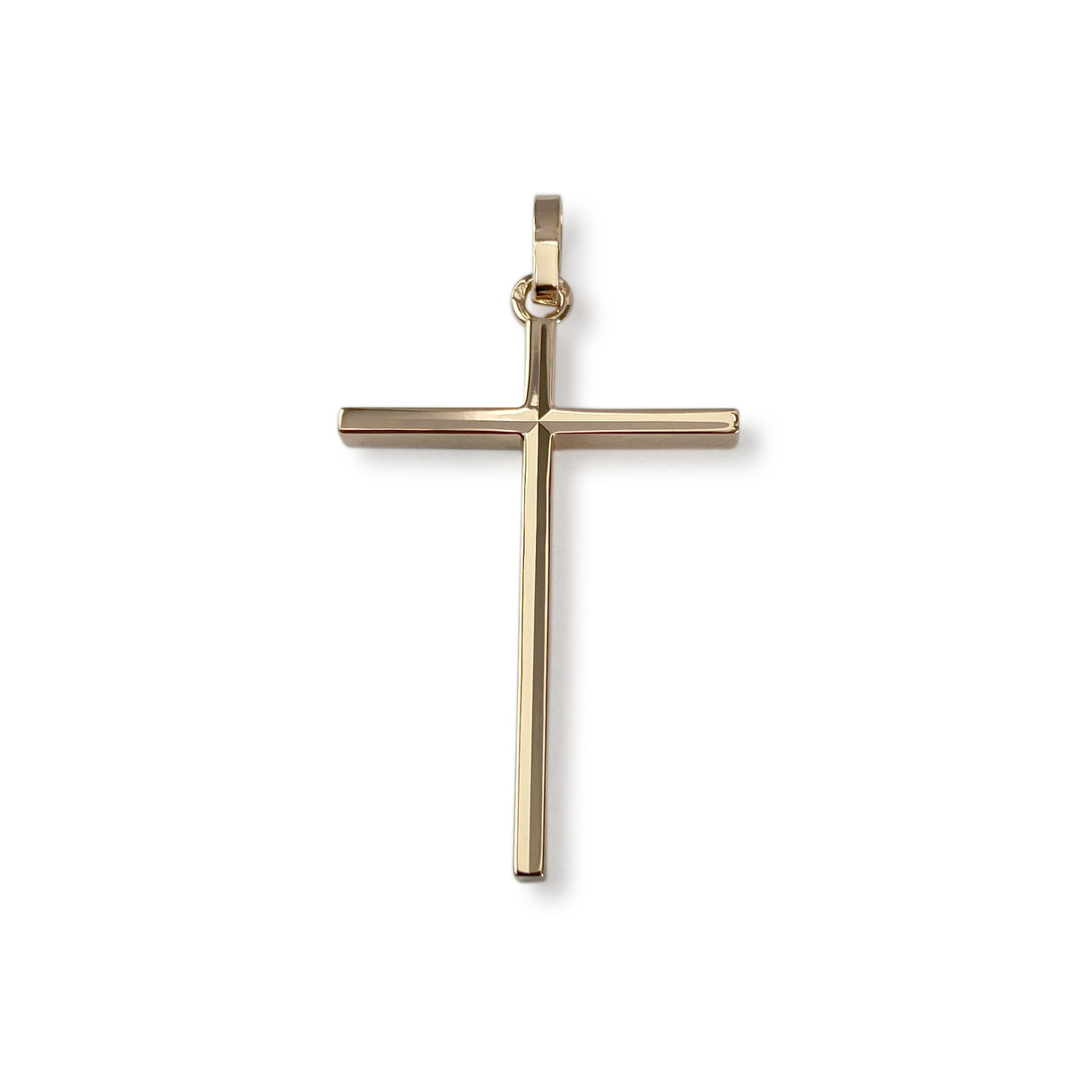 Second-hand 750 yellow gold cross - view 2