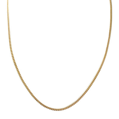 Chaîne d'occasion or 750 jaune maille gourmette 47.5 cm