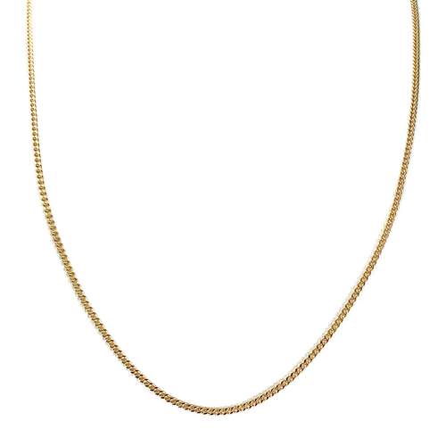Chaîne d'occasion or 750 jaune maille gourmette 47.5 cm