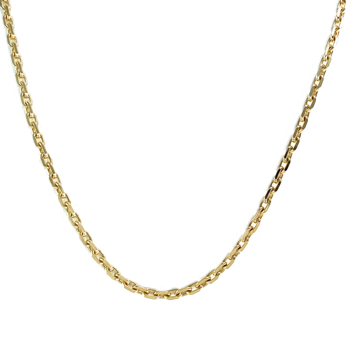 Second-hand 750 yellow gold chain, forçat link