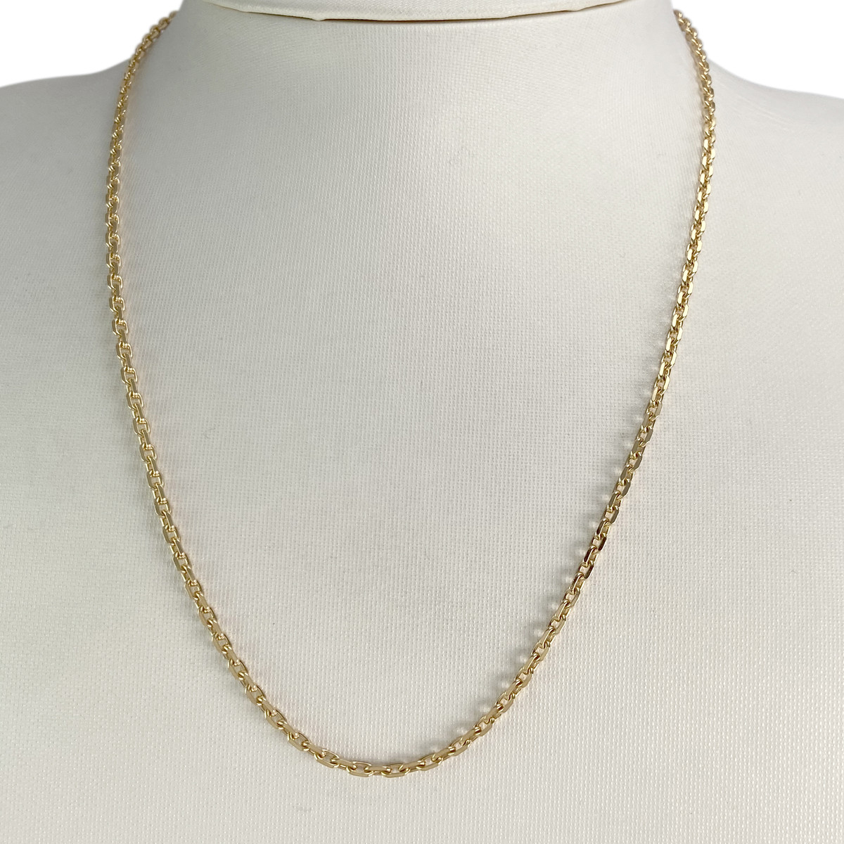 Secondhand 750 yellow gold chain with forçat link - view 2