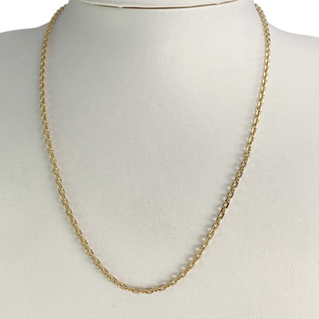 Secondhand gold chain 750 yellow forçat mesh 50 cm