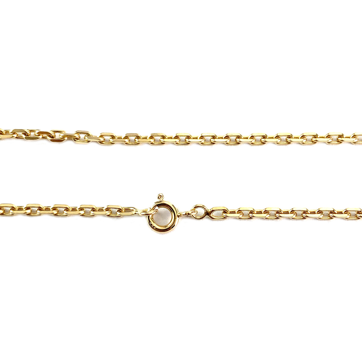 Secondhand 750 yellow gold chain with forçat link - view 3