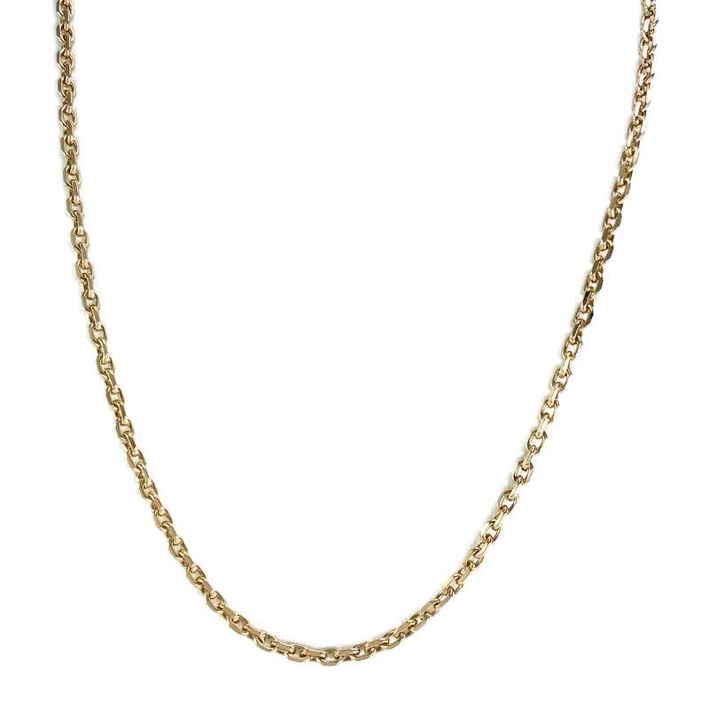 Chaîne d'occasion or 750 jaune maille forçat 57.5 cm - vue 1