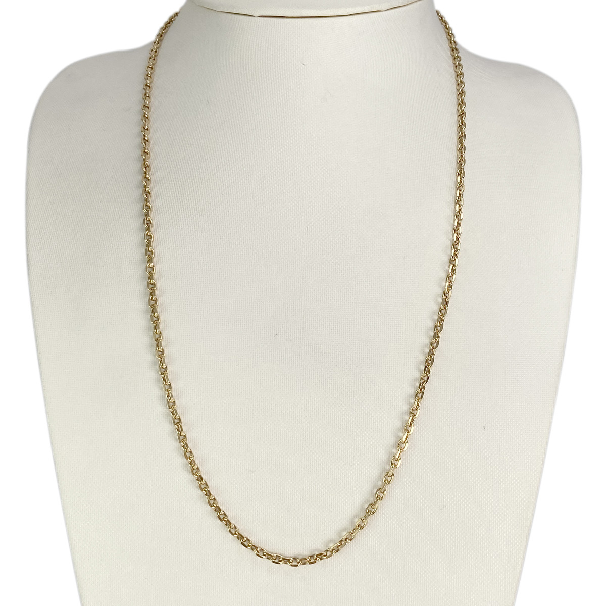 Secondhand 750 yellow gold chain with forçat link - view 2