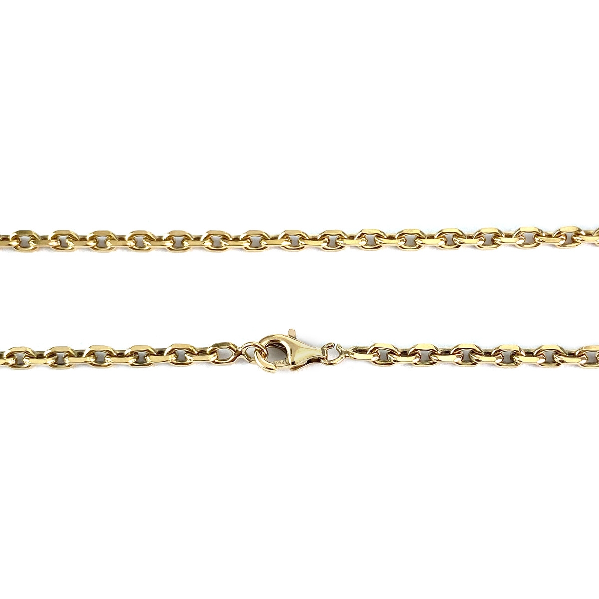 Secondhand 750 yellow gold chain with forçat link - view 3