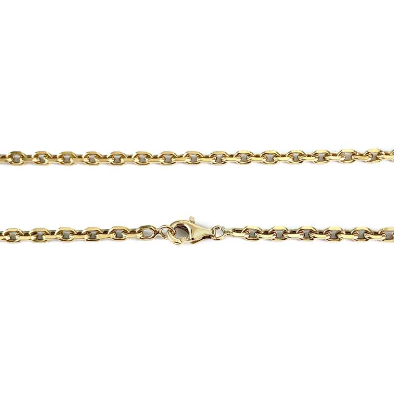 Chaîne d'occasion or 750 jaune maille forçat 57.5 cm - vue 3