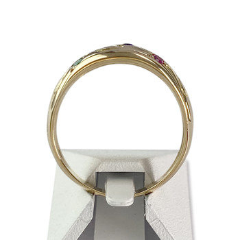 Bague d'occasion or 750 jaune emeraude rubis saphir