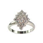 Bague d'occasion or 750 blanc zirconia - vue 1