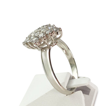 Bague d'occasion or 750 blanc zirconia