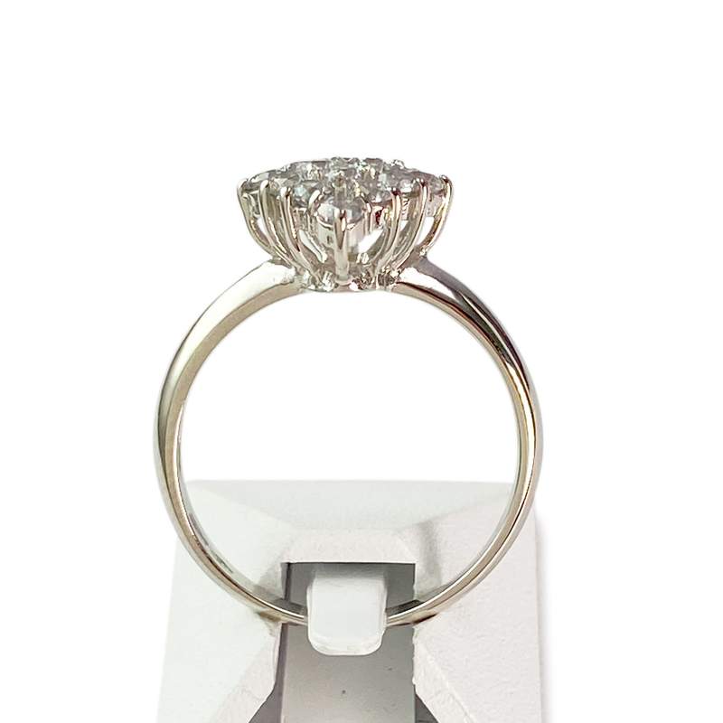 Bague d'occasion or 750 blanc zirconia - vue 3