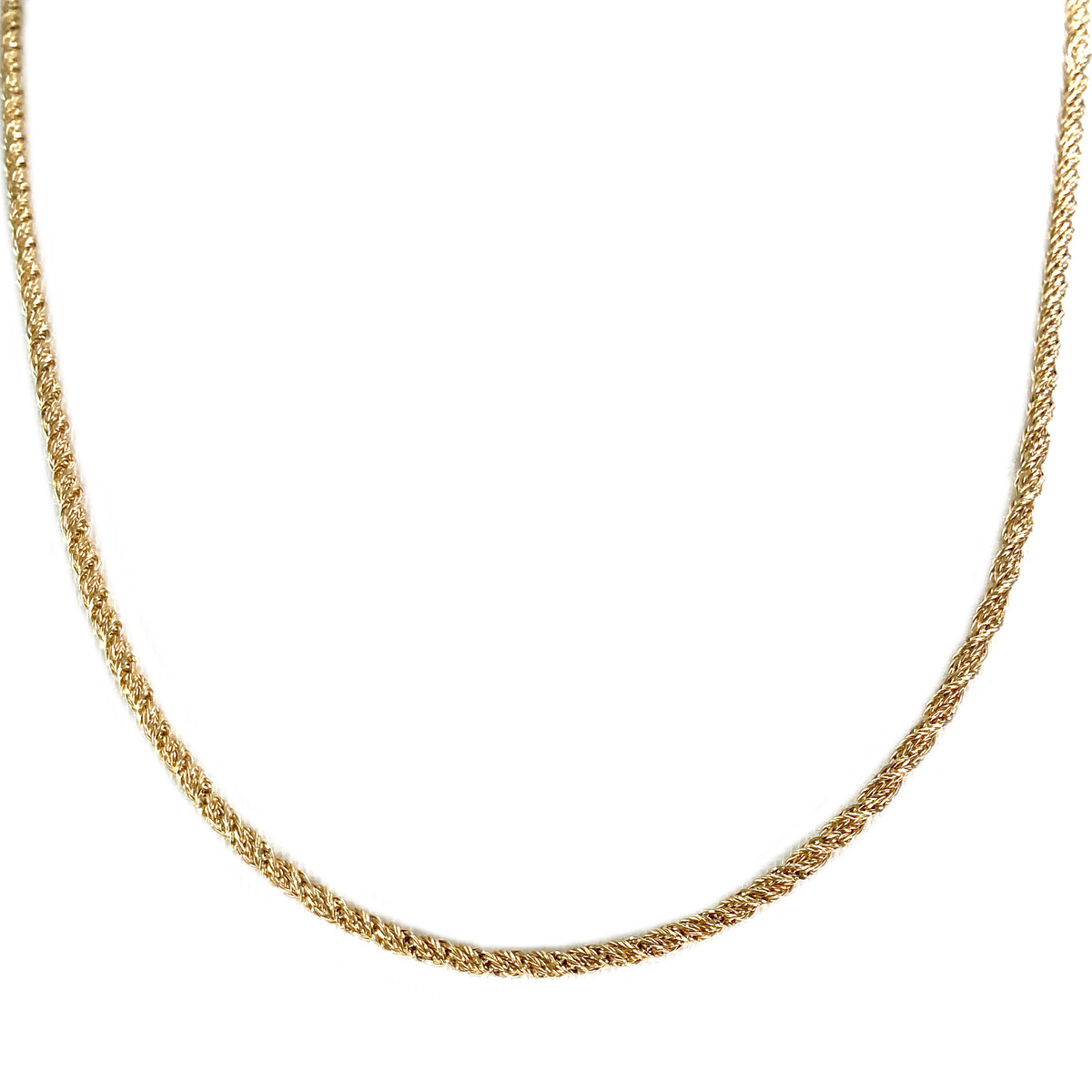 Pre-owned 750 yellow gold twisted chain necklace