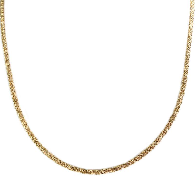 Collier d'occasion or 750 jaune maille torsadée - vue 1