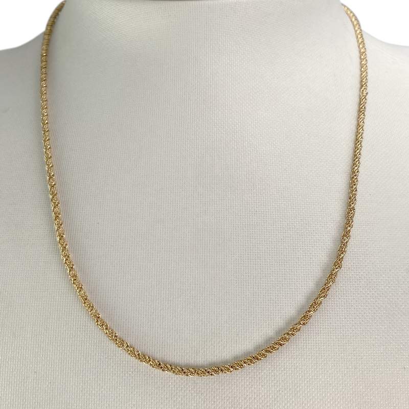 Collier d'occasion or 750 jaune maille torsadée - vue 2