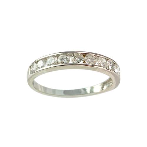 Bague d'occasion or 375 blanc diamants